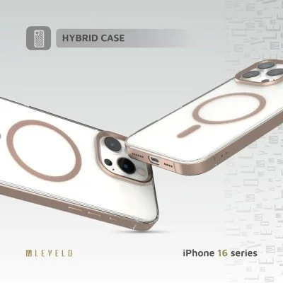 Cover Iphone 16 Pro Max Magsafe Clara Grip Case Levelo Morphix - Rose Gold